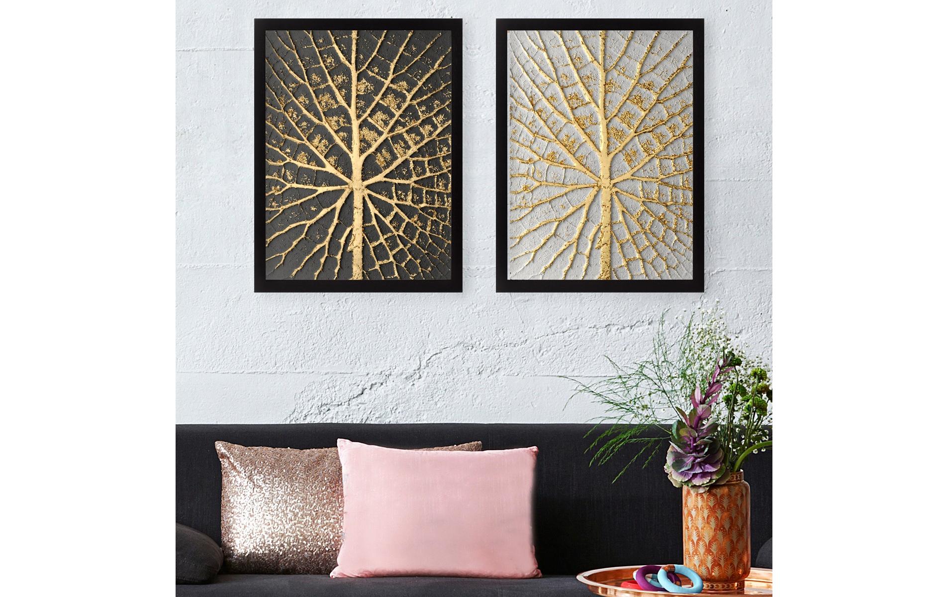 Bild Golden Tree 2 Stück, 34 x 44 cmDekorative Wandmalerei