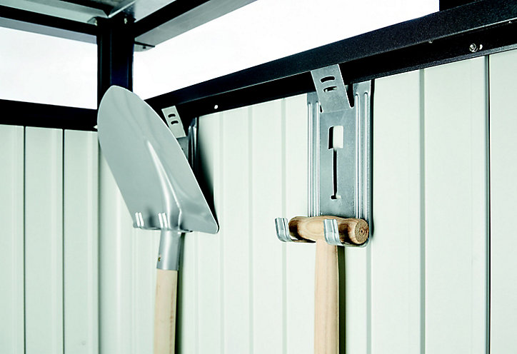 Abri de jardin double porte Biohort Europa T7 en métal coloris vert foncé ép.0,53 mm surface extérieure 9,48 m²