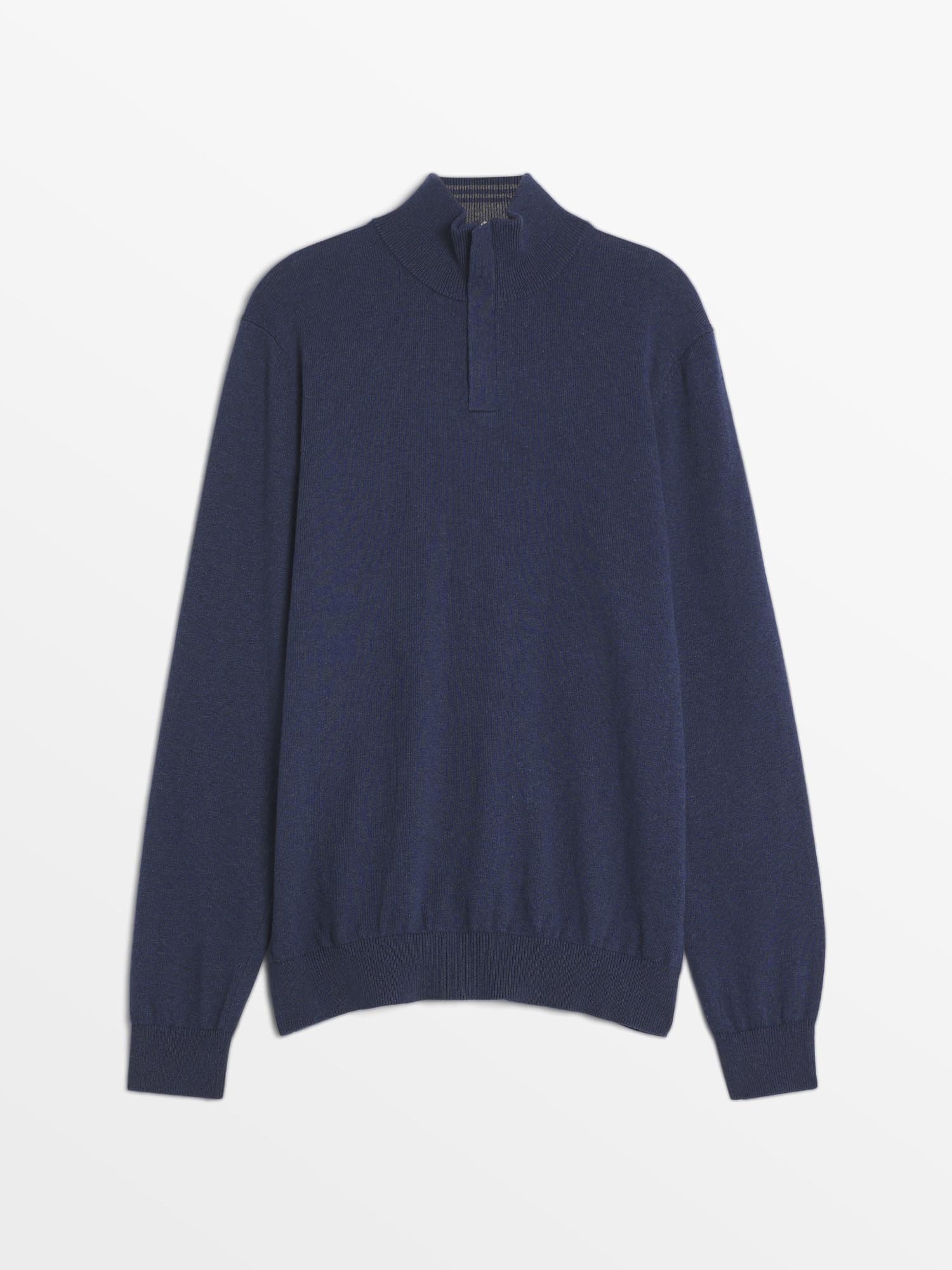 Pull Homme Col Camionneur Bleu