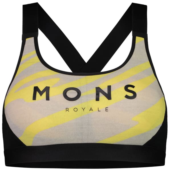 Brassière running MONS ROYALE STELLA X-BACK LOGO AOP W LIMELIGHT CAMO