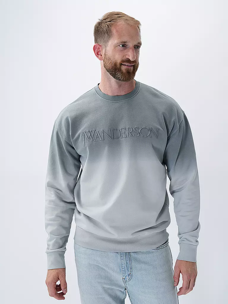 JW ANDERSON Sweater LOGO GRADIENT SWEATER hellgrau