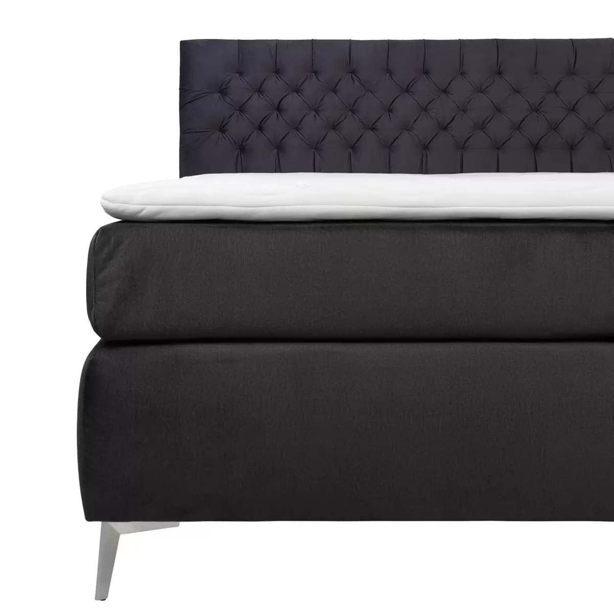 Boxspringbett Oftringen 160 x 200 Schwarz