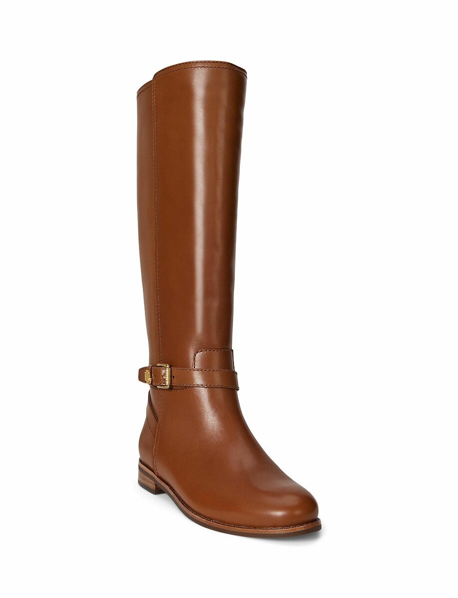 LAUREN RALPH LAUREN<br>Botas de couro planas Brooke