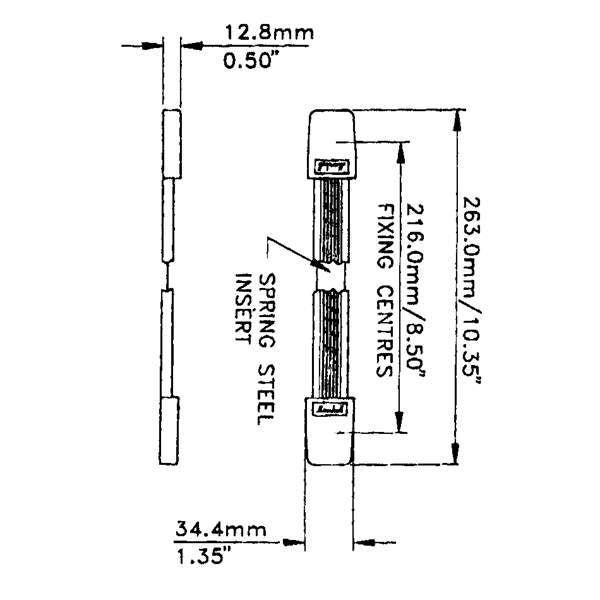 Penn Elcom H1009 straphandle met kunststof kapjes zwart