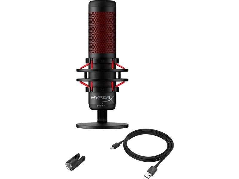 HyperX Mikrofon QuadCast Gaming-Mikrofon mit LED Anzeige