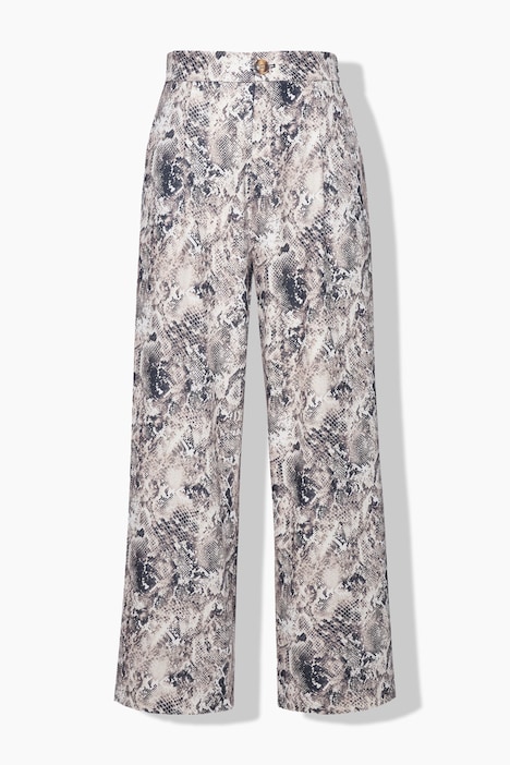 Hose, Wide Legs, High Waist, Snake-Print