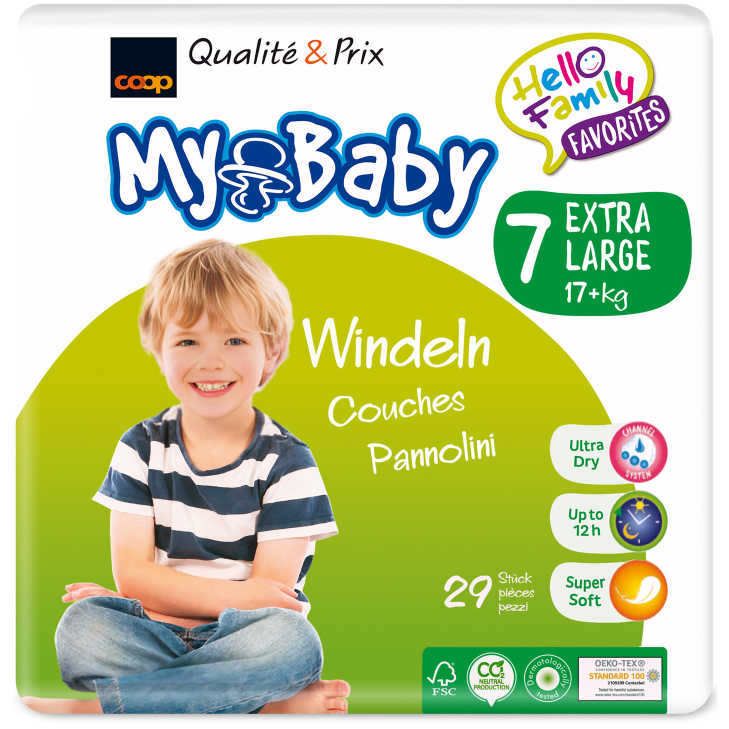 My Baby Windeln Grösse 7 Extra Large, 17+kg, 29 Stück