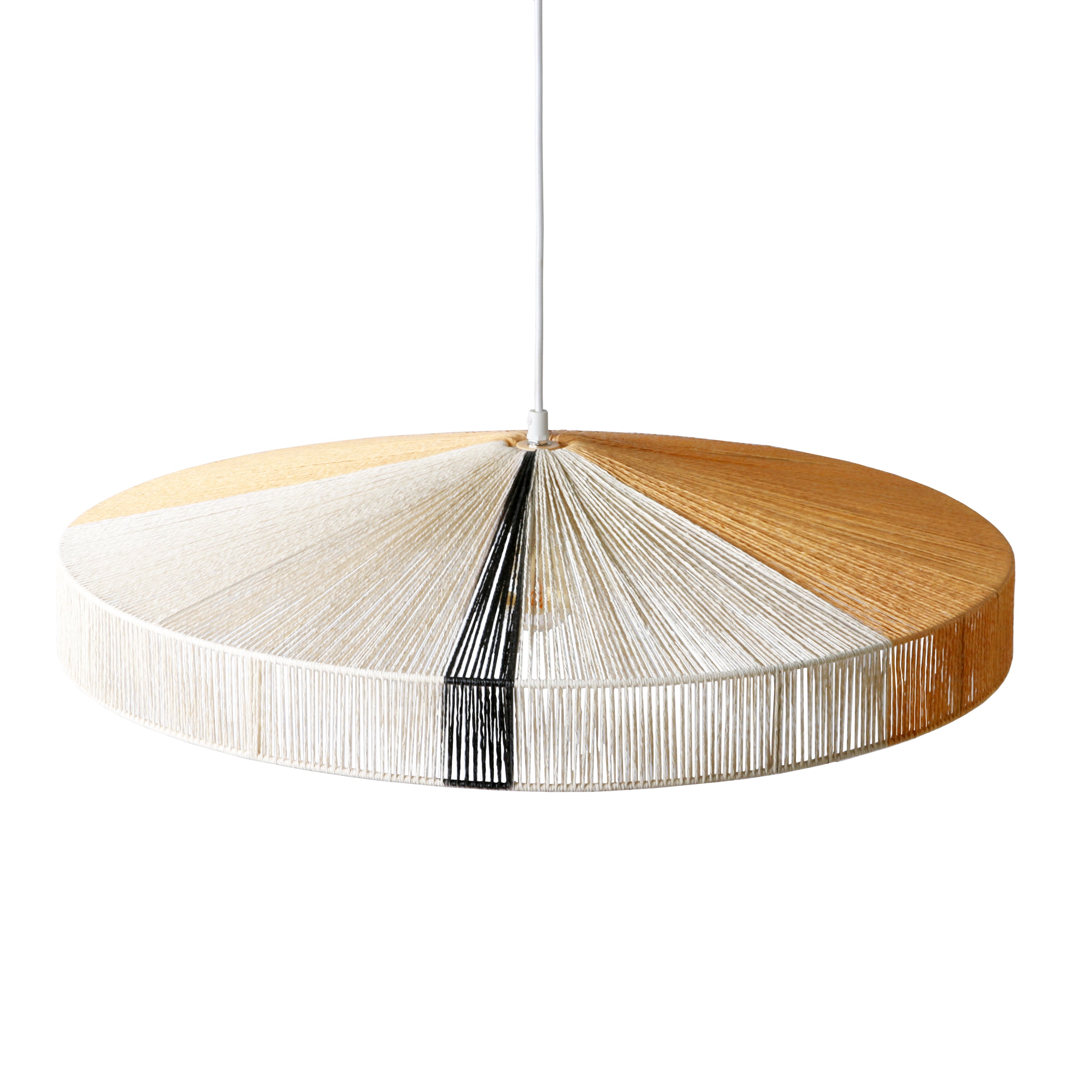 HKliving Pendant Rope Hanglamp - Black Stripe