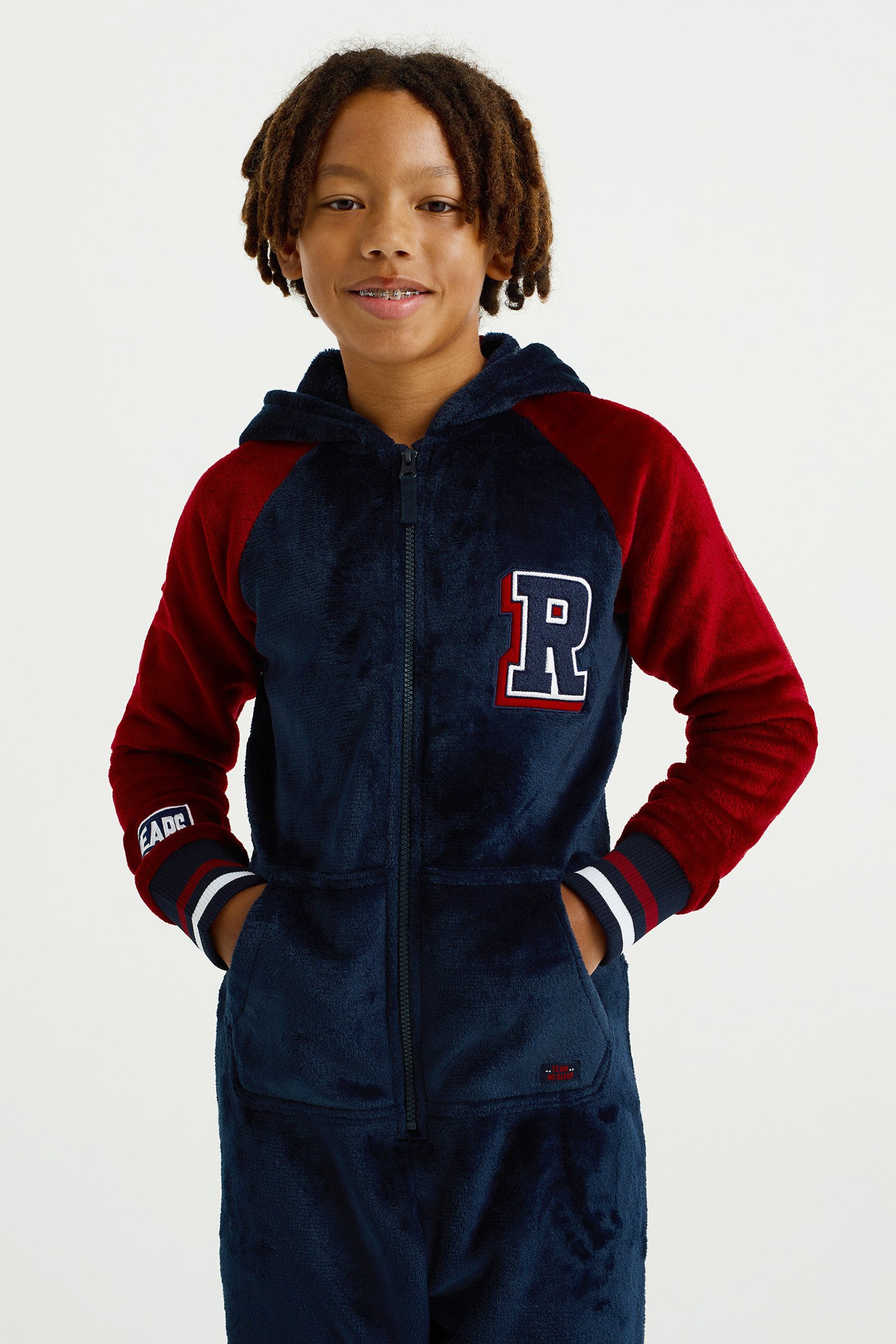 Jongens onesie WE Fashion Donkerblauw