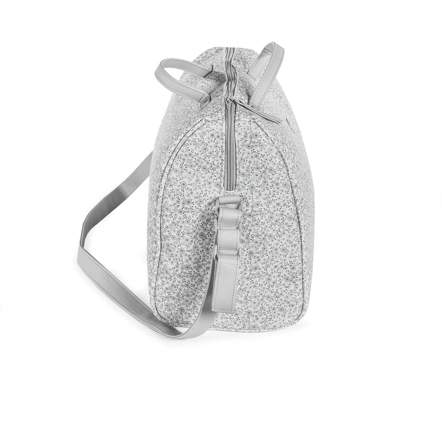 pasito a pasito Wickeltasche grau  geblümt