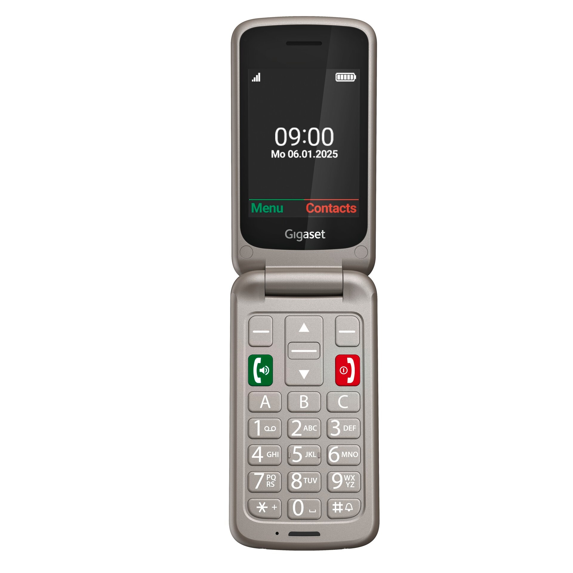 Gigaset Klapphandy »GL595 2G-Flip-Mobiltelefon« Silber