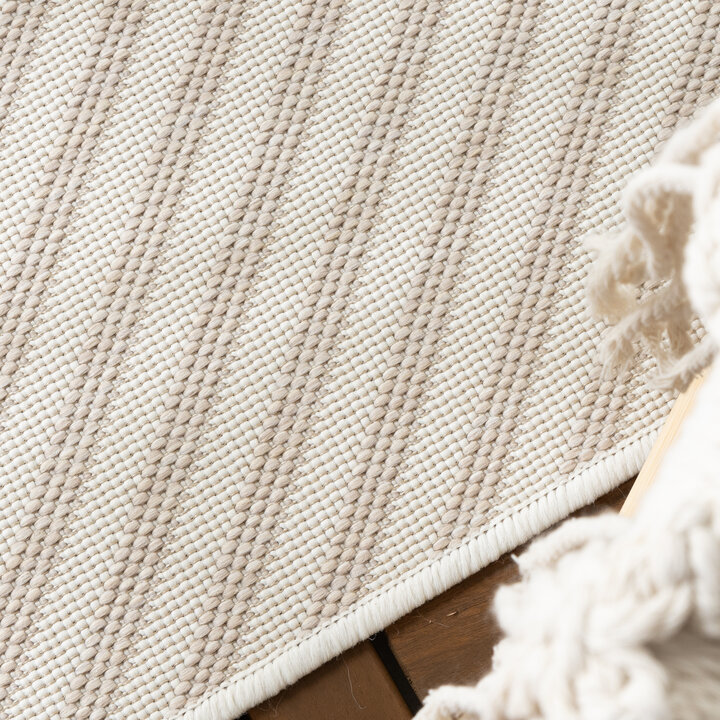 Buitenvloerkleed - Capri Lines Beige/Creme | Stijlvol!