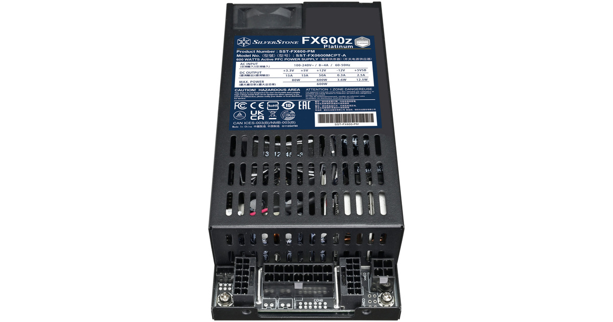 SilverStoneFX600z Platinum modulaire 600 watt voeding   (Zwart, 1x 12V-2x6, 2x PCIe)