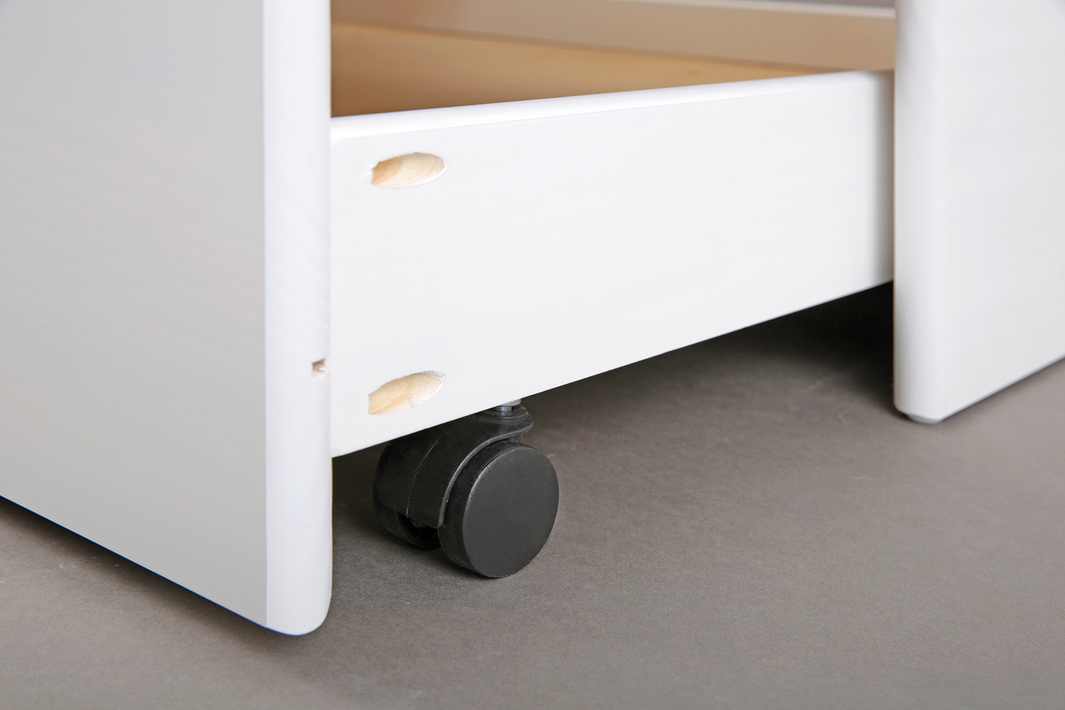 Funktionsbett RIEKA - weiß - Massivholz - 90x200 cm