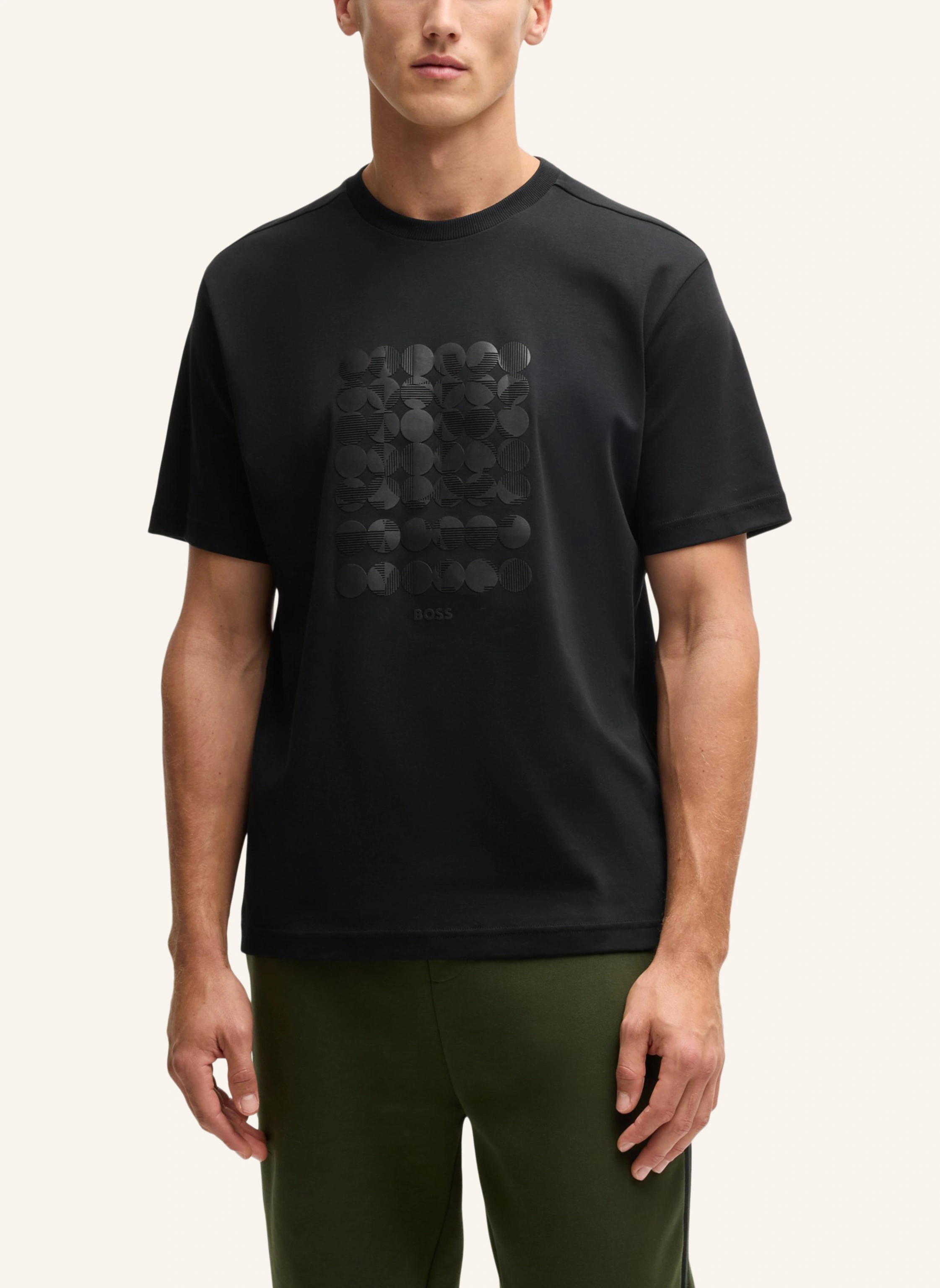 BOSS T-Shirt TEE PRINT STRIPED C Relaxed Fit