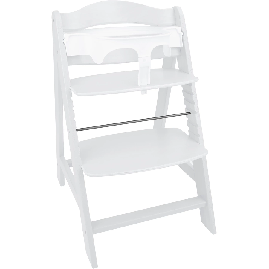 509 Crew SKY Hochstuhl natur inkl. Bouncer stone white und 2-in-1 Essbrett weiß