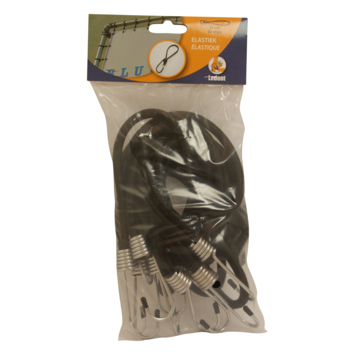 Ledent elastiek lus met haak 10 stuks 8 mm 20 cm