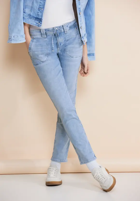 Loose Fit Jeans - authentic indigo bleached