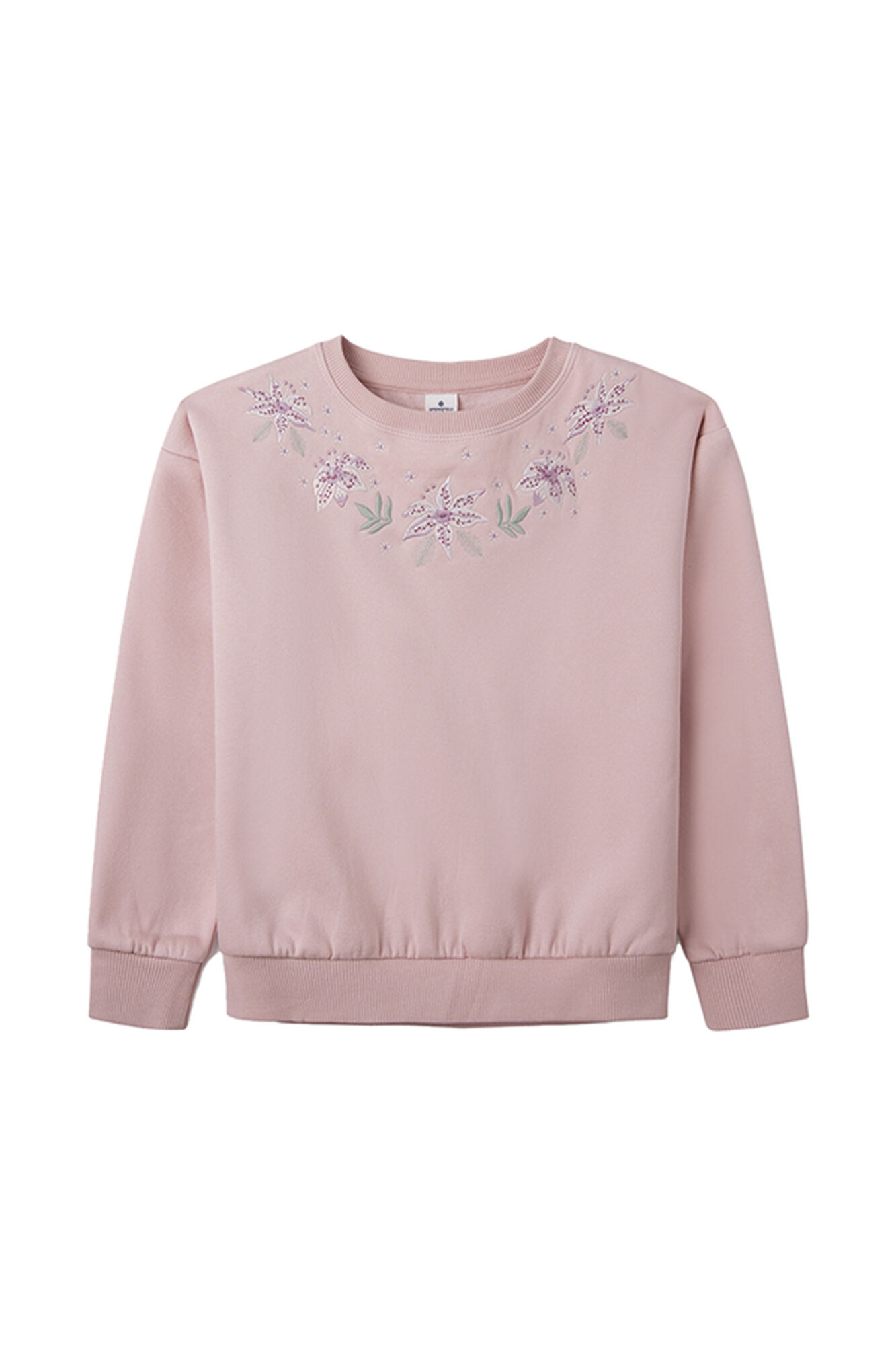 Moletom feminino bordado com estampa floral