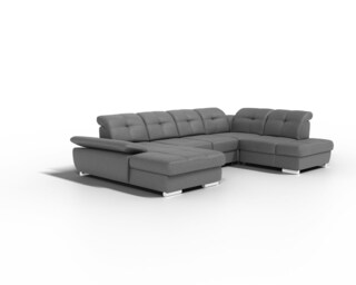 Wohnlandschaft Miguel 377x89-103x246 grau