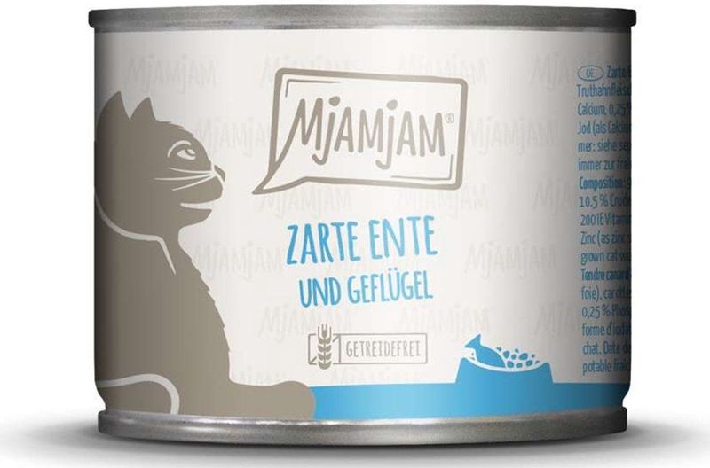 MjAMjAM - Malse Eend en Gevogelte - Nat Kattenvoer - 6 x 200 g