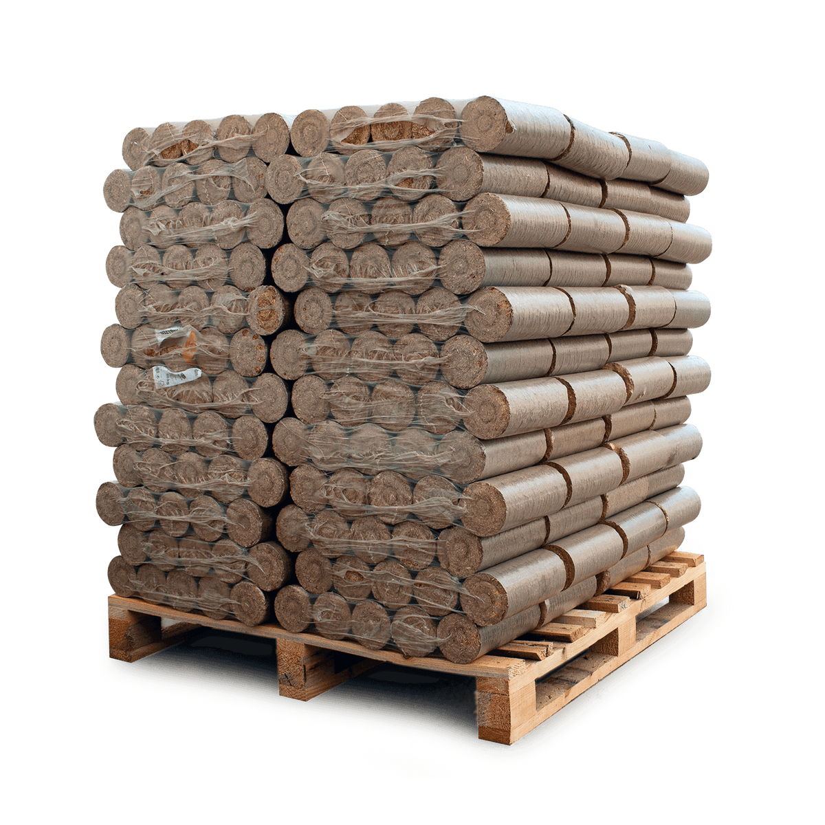 Heizfuxx Nestro XL Rood 10kg x 96 pakken 960kg pallet houtbriketten Nielsen hardhout