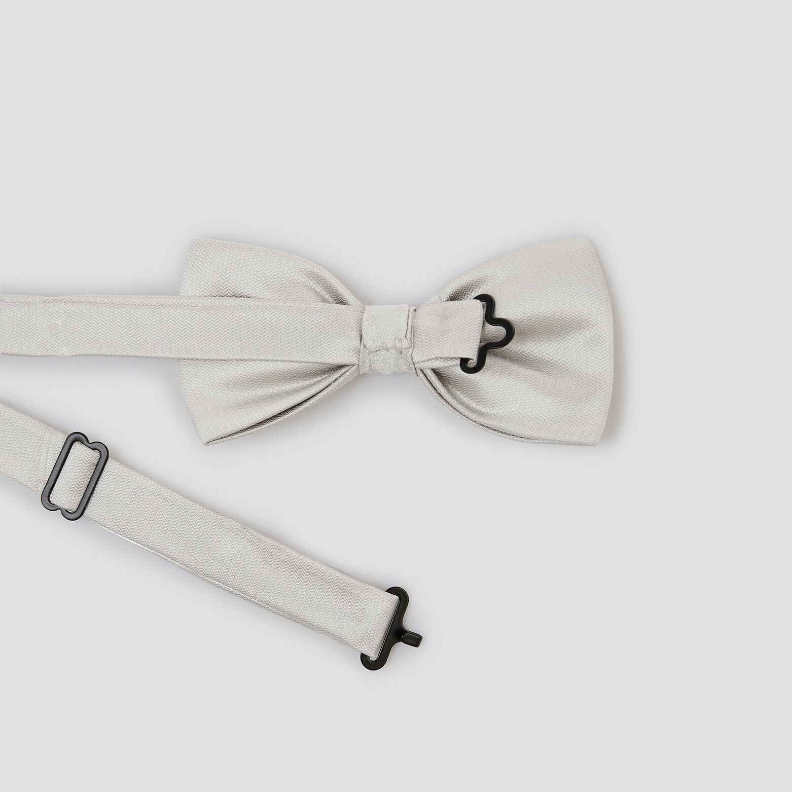 Nœud papillon en soie Gris clair