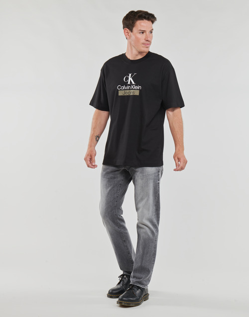 Calvin Klein Jeans - STACKED ARCHIVAL TEE - Noir