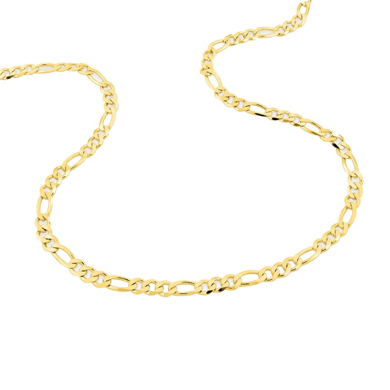 Bracelet Mixte 18 cm - Cheval alterné - Or 18 Carats - Largeur 4 mm