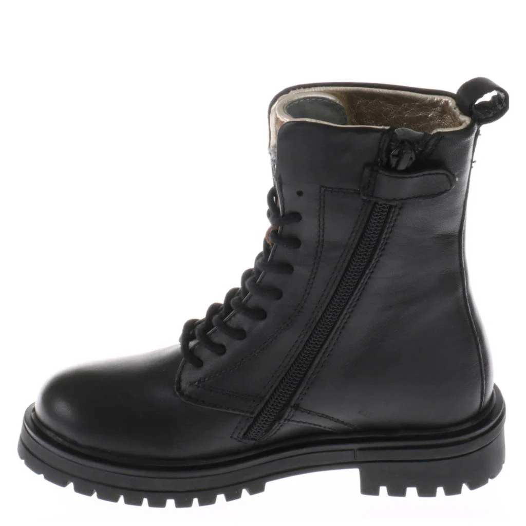 Red Code leren veterboots zwart