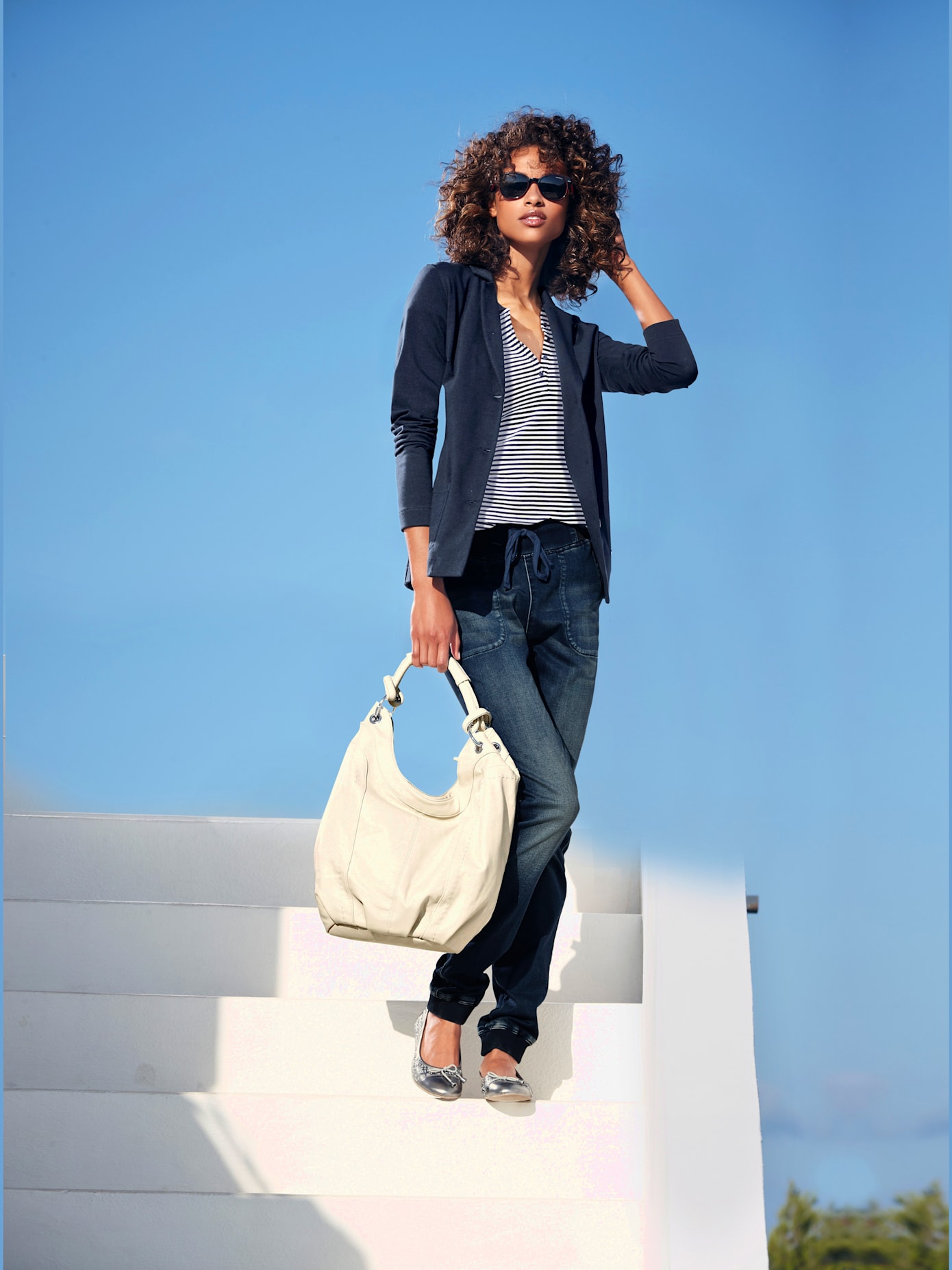 Blazer en jersey coupe sobre pour un look décontracté tendance