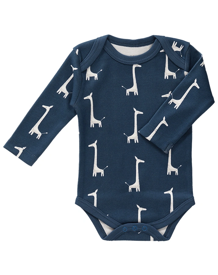Langarm-Body GIRAF in blau