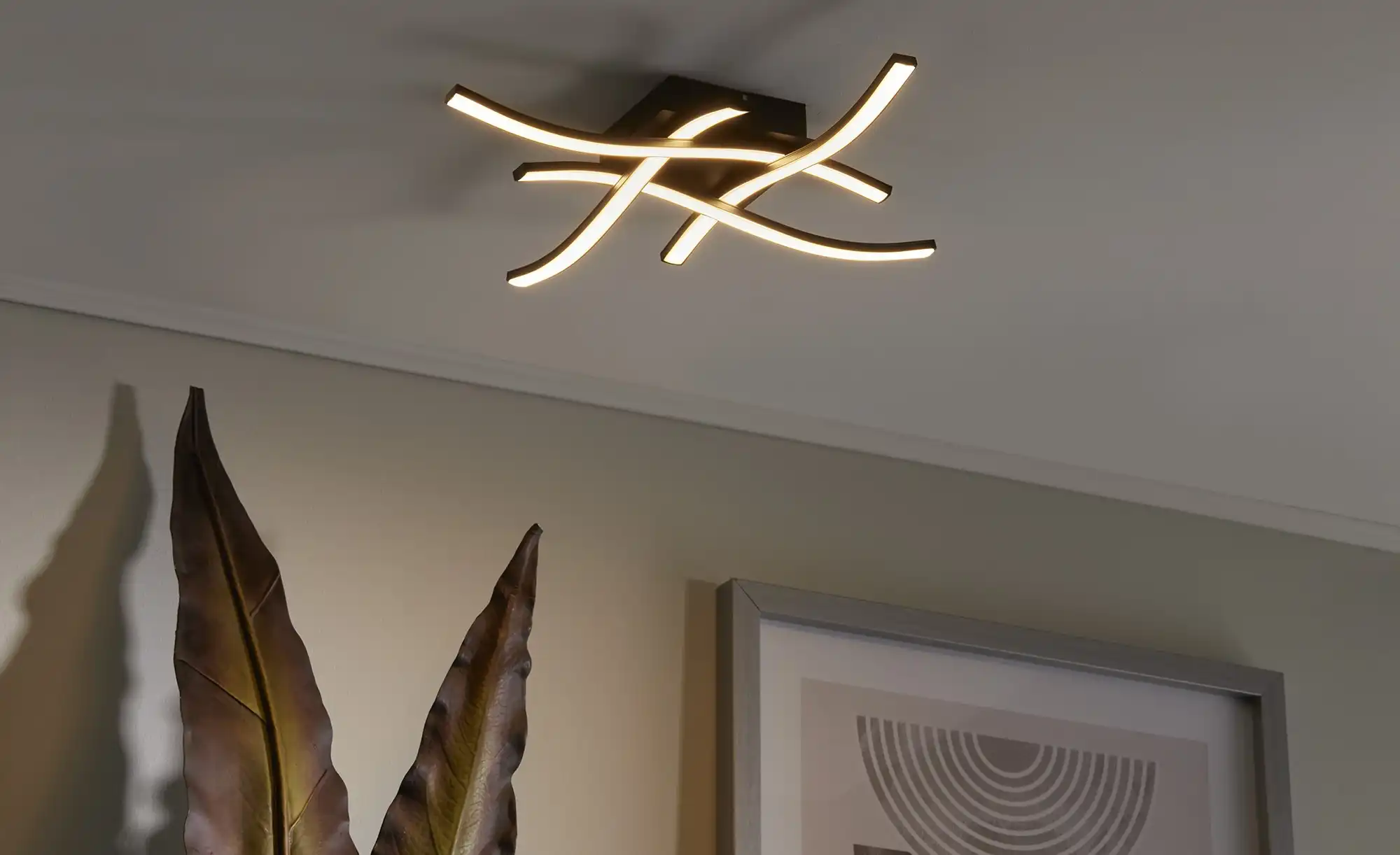 KHG LED-Deckenleuchte, 4-flammig, schwarz