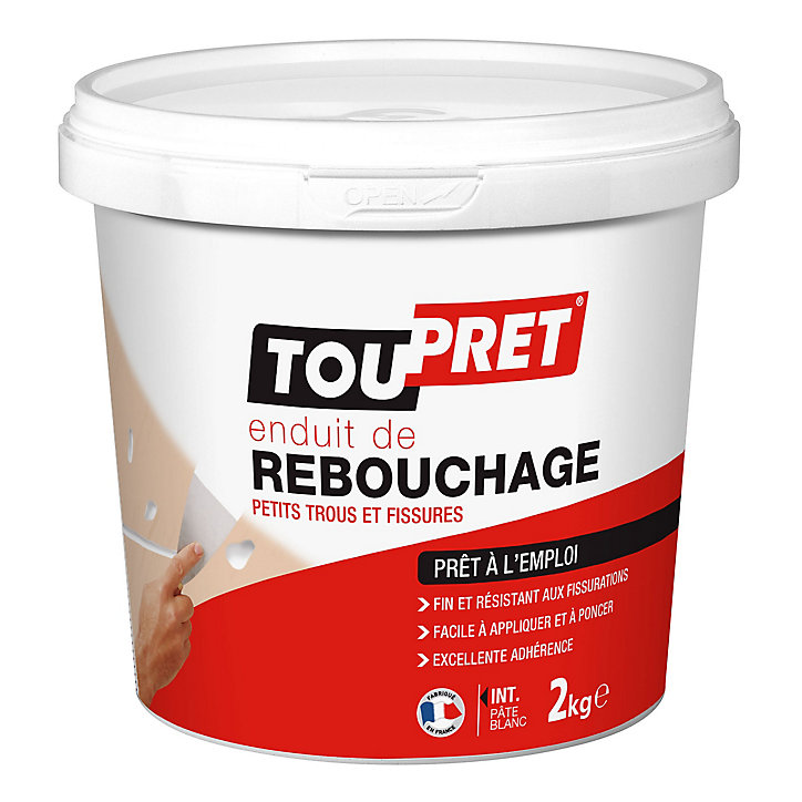 Enduit de rebouchage prêt à l'emploi Toupret 2kg