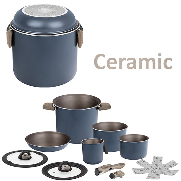 Popote alu Ceramic Torralta 20cm 7+2 pièces