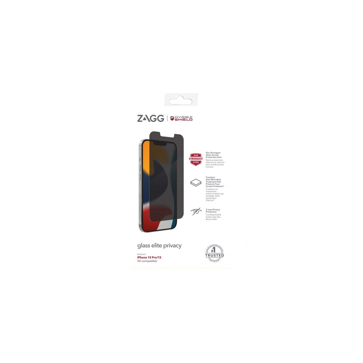 Zagg iPhone 14/13/13 Pro Glass Elite Privacy skjermbeskytter