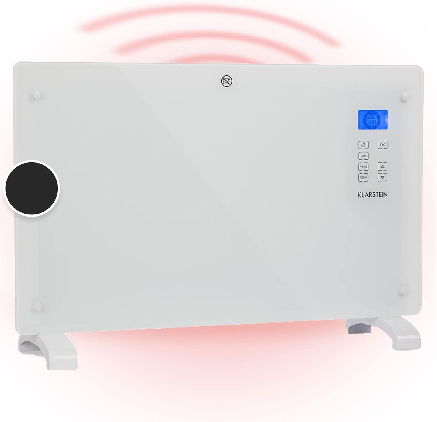 Klarstein Elektroheizung, Konvektor-Heizung mit, Mobile Elektroheizung Energiesparend, Leise Heizung Elektrisch, Standgerät Heizkörper Elektrisch mit Thermostat, 2000 W