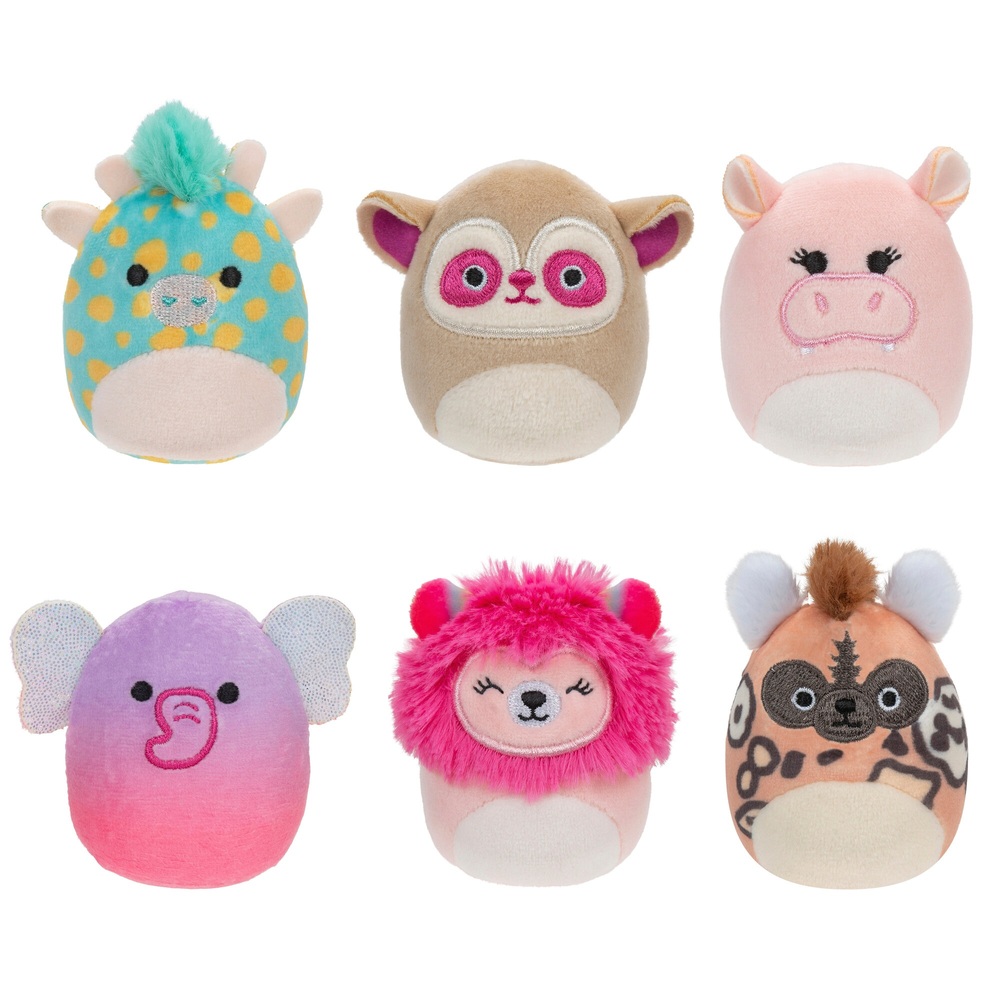 Squishville von Original Squishmallows Safari Squad 6er-Pack