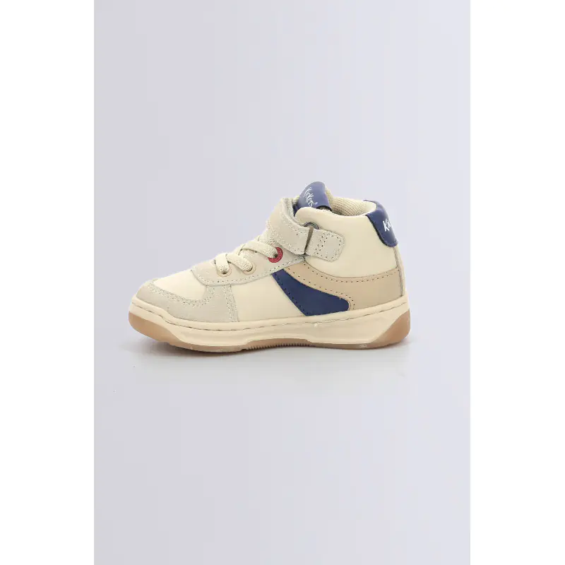 KICKALIEN BEIGE BLEU SNEAKERS HAUTES Synthétique Garçon