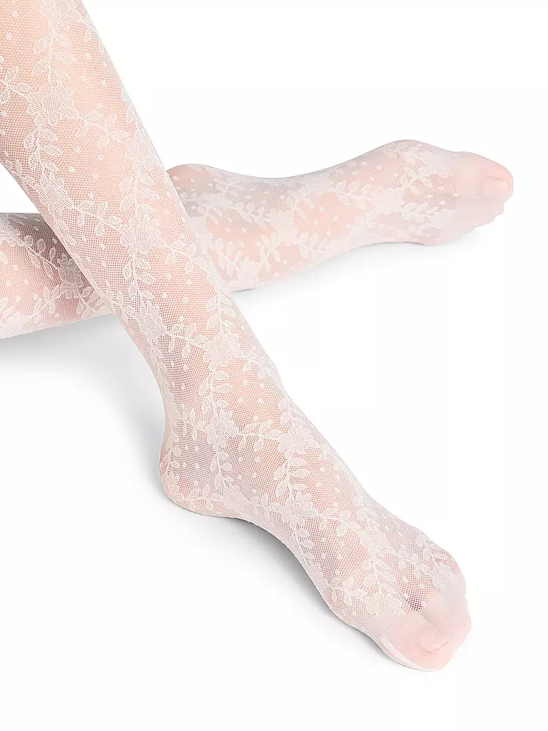 FALKE Damen Feinstrumpfhose FLORAL SHOWER creme