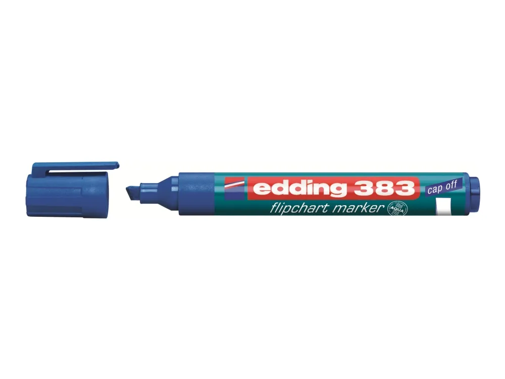 edding 383 flipchart - Markør - for flip-over tavle - blå - vandbaseret blæk - 1-5 mm