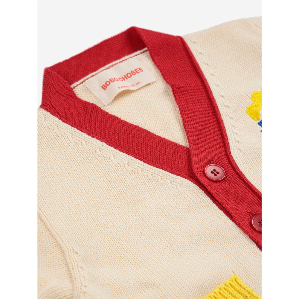 Køb Bobo Choses Offwhite Bobo Choo Choo Farve Block Cardigan