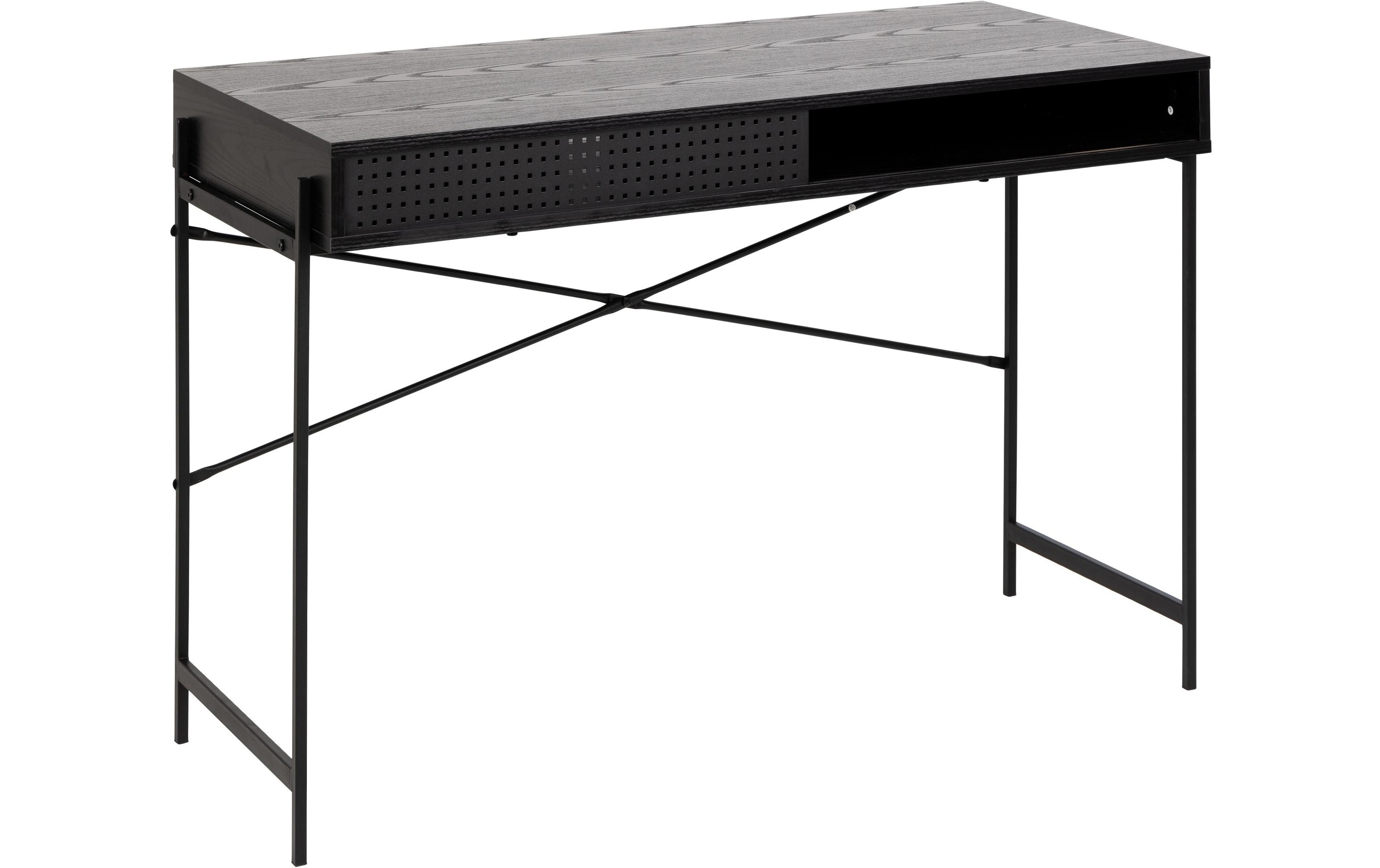 Tisch Angus, Schwarz / Schwarz<br>Schreibtisch