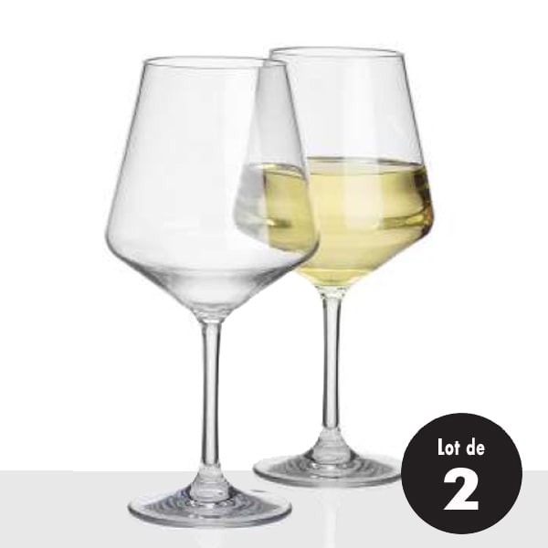 Lot de 2 verres à vin SAVOY