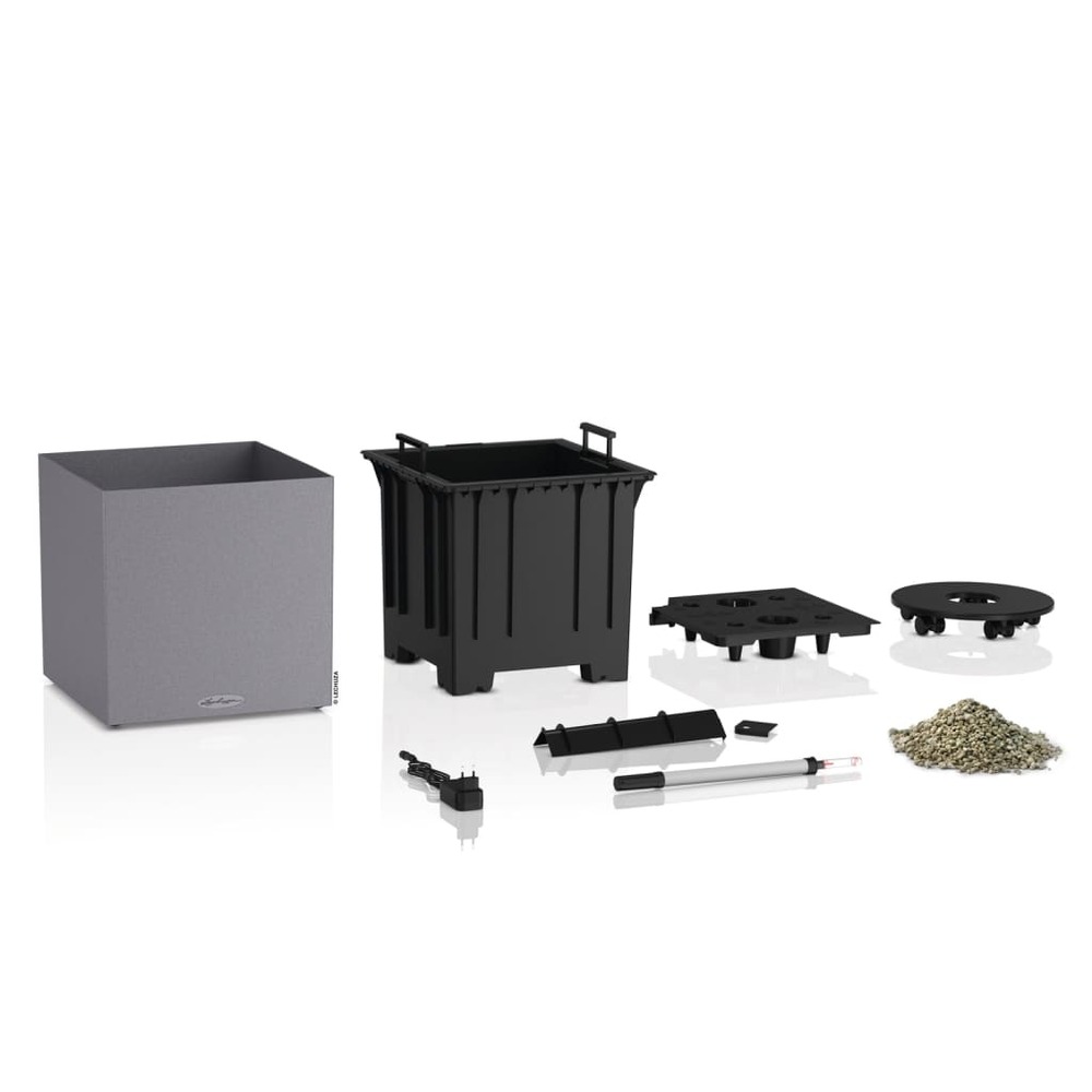 Jardinière canto stone 40 led low all-in-one 40x40 cm