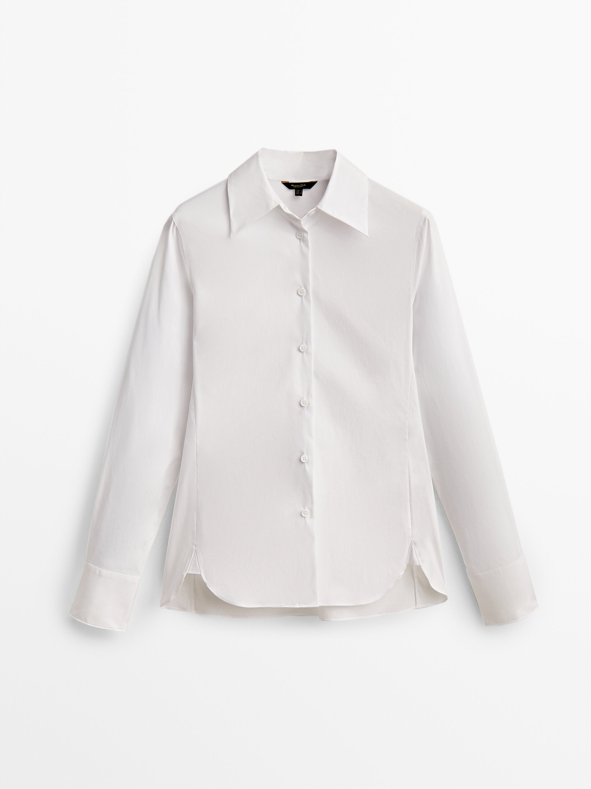 Camisa de popeline elástica - BRANCA