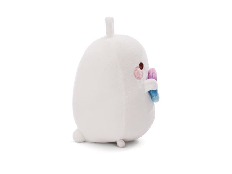 Nici Kuscheltier Molang mit Regenbogenblume 24 cm Plüschtier mit einer pastellfarbenen Regenbogenblume