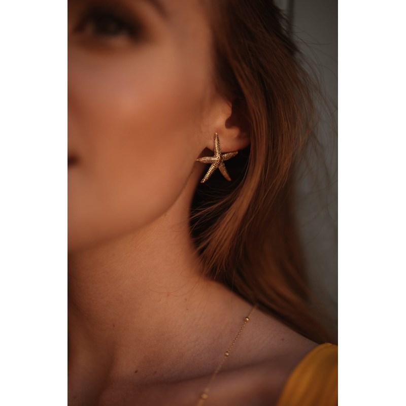 maxi boucles d'oreilles puces étoiles plaqué argent - CLÉIA