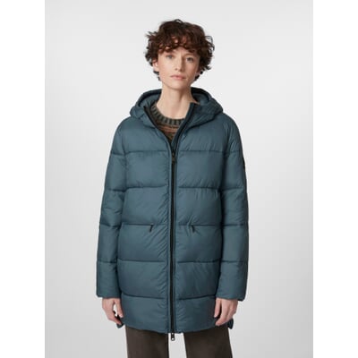 Damen-Steppjacke lang, Petrol