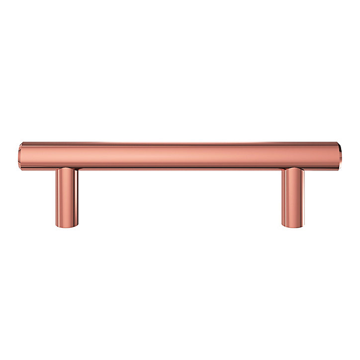 Poignée de meuble en T GoodHome Dizel acier doré l.136mm x l.12mm x H. 35mm entraxe 96mm